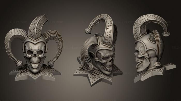 Mask (jester head, MS_0178) 3D models for cnc